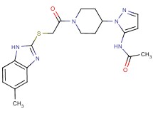 N-[1-(1-{2-[(5-methyl-1H-benzimidazol-2-yl)thio]acetyl}-4-piperidinyl)-1H-pyrazol-5-yl]acetamide