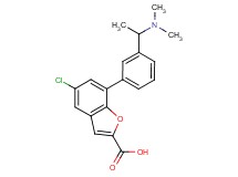 5-chloro-7-{3-[1-(dimethylamino)ethyl]phenyl}-1-benzofuran-2-carboxylic acid