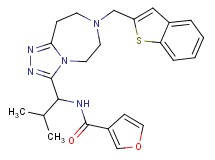 N-{1-[7-(1-benzothien-2-ylmethyl)-6,7,8,9-tetrahydro-5H-[1,2,4]triazolo[4,3-d][1,4]diazepin-3-yl]-2-methylpropyl}-3-furamide