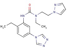 N-ethyl-N'-[2-ethyl-5-(4H-1,2,4-triazol-4-yl)phenyl]-N-[2-(1H-pyrazol-1-yl)ethyl]urea