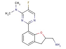 2-[2-(aminomethyl)-2,3-dihydro-1-benzofuran-7-yl]-5-fluoro-N,N-dimethylpyrimidin-4-amine