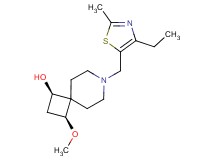 (1R*,3S*)-7-[(4-ethyl-2-methyl-1,3-thiazol-5-yl)methyl]-3-methoxy-7-azaspiro[3.5]nonan-1-ol