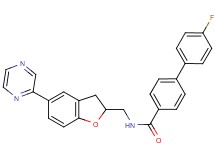 4'-fluoro-N-{[5-(2-pyrazinyl)-2,3-dihydro-1-benzofuran-2-yl]methyl}-4-biphenylcarboxamide