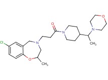 7-chloro-2-methyl-4-(3-{4-[1-(4-morpholinyl)ethyl]-1-piperidinyl}-3-oxopropyl)-2,3,4,5-tetrahydro-1,4-benzoxazepine
