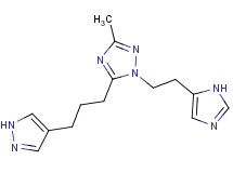 1-[2-(1H-imidazol-5-yl)ethyl]-3-methyl-5-[3-(1H-pyrazol-4-yl)propyl]-1H-1,2,4-triazole