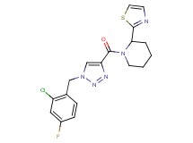 1-{[1-(2-chloro-4-fluorobenzyl)-1H-1,2,3-triazol-4-yl]carbonyl}-2-(1,3-thiazol-2-yl)piperidine