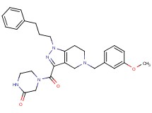 4-{[5-(3-methoxybenzyl)-1-(3-phenylpropyl)-4,5,6,7-tetrahydro-1H-pyrazolo[4,3-c]pyridin-3-yl]carbonyl}-2-piperazinone