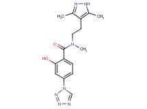 N-[2-(3,5-dimethyl-1H-pyrazol-4-yl)ethyl]-2-hydroxy-N-methyl-4-(1H-tetrazol-1-yl)benzamide
