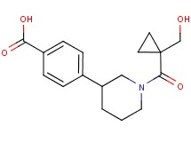4-(1-{[1-(hydroxymethyl)cyclopropyl]carbonyl}piperidin-3-yl)benzoic acid