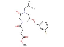methyl 4-{6-[(3-fluorobenzyl)oxy]-4-isobutyl-3-oxo-1,4-diazepan-1-yl}-4-oxobutanoate