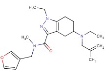 1-ethyl-5-[ethyl(2-methyl-2-propen-1-yl)amino]-N-(3-furylmethyl)-N-methyl-4,5,6,7-tetrahydro-1H-indazole-3-carboxamide