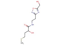 2-hydroxy-N-{2-[5-(hydroxymethyl)-1,2,4-oxadiazol-3-yl]ethyl}-4-(methylthio)butanamide