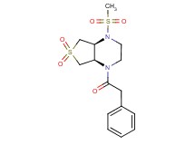 (4aR*,7aS*)-1-(methylsulfonyl)-4-(phenylacetyl)octahydrothieno[3,4-b]pyrazine 6,6-dioxide