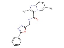 2,6-dimethyl-N-[(5-phenyl-1,3,4-oxadiazol-2-yl)methyl]imidazo[1,2-a]pyridine-3-carboxamide