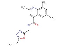 N-[(5-ethyl-1,3,4-oxadiazol-2-yl)methyl]-2,6,8-trimethyl-4-quinolinecarboxamide