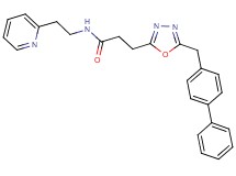 3-[5-(4-biphenylylmethyl)-1,3,4-oxadiazol-2-yl]-N-[2-(2-pyridinyl)ethyl]propanamide