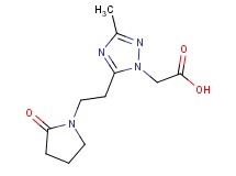 {3-methyl-5-[2-(2-oxopyrrolidin-1-yl)ethyl]-1H-1,2,4-triazol-1-yl}acetic acid