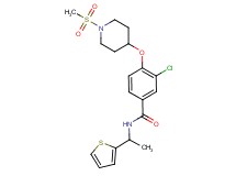 3-chloro-4-{[1-(methylsulfonyl)-4-piperidinyl]oxy}-N-[1-(2-thienyl)ethyl]benzamide