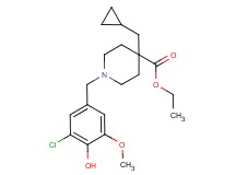 ethyl 1-(3-chloro-4-hydroxy-5-methoxybenzyl)-4-(cyclopropylmethyl)-4-piperidinecarboxylate