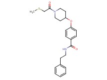 4-({1-[(methylthio)acetyl]-4-piperidinyl}oxy)-N-(2-phenylethyl)benzamide