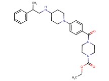 ethyl 4-(4-{4-[(2-phenylpropyl)amino]-1-piperidinyl}benzoyl)-1-piperazinecarboxylate