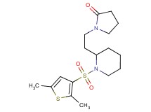 1-(2-{1-[(2,5-dimethyl-3-thienyl)sulfonyl]-2-piperidinyl}ethyl)-2-pyrrolidinone