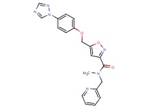 N-methyl-N-(2-pyridinylmethyl)-5-{[4-(1H-1,2,4-triazol-1-yl)phenoxy]methyl}-3-isoxazolecarboxamide