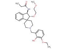 N-[(2R*,3R*)-1'-(3-ethoxy-2-hydroxybenzyl)-2-(2-methoxyethoxy)-2,3-dihydrospiro[indene-1,4'-piperidin]-3-yl]propanamide