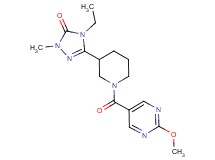 4-ethyl-5-{1-[(2-methoxypyrimidin-5-yl)carbonyl]piperidin-3-yl}-2-methyl-2,4-dihydro-3H-1,2,4-triazol-3-one