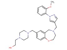 2-{4-[(4-{[1-(2-methoxyphenyl)-1H-pyrazol-4-yl]methyl}-2,3,4,5-tetrahydro-1,4-benzoxazepin-7-yl)methyl]-1-piperazinyl}ethanol