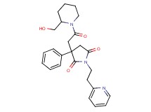 3-{2-[2-(hydroxymethyl)-1-piperidinyl]-2-oxoethyl}-3-phenyl-1-[2-(2-pyridinyl)ethyl]-2,5-pyrrolidinedione