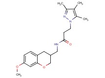 N-[(7-methoxy-3,4-dihydro-2H-chromen-3-yl)methyl]-3-(3,4,5-trimethyl-1H-pyrazol-1-yl)propanamide