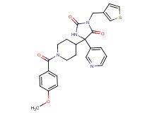 5-[1-(4-methoxybenzoyl)-4-piperidinyl]-5-(3-pyridinyl)-3-(3-thienylmethyl)-2,4-imidazolidinedione