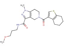 N-(3-methoxypropyl)-1-methyl-5-(4,5,6,7-tetrahydro-1-benzothien-3-ylcarbonyl)-4,5,6,7-tetrahydro-1H-pyrazolo[4,3-c]pyridine-3-carboxamide