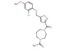 1-acetyl-4-({5-[(2-chloro-4-methoxyphenoxy)methyl]-3-isoxazolyl}carbonyl)-1,4-diazepane