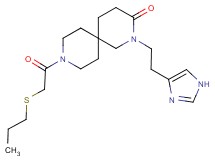 2-[2-(1H-imidazol-4-yl)ethyl]-9-[(propylthio)acetyl]-2,9-diazaspiro[5.5]undecan-3-one