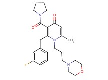 2-(3-fluorobenzyl)-6-methyl-1-[3-(4-morpholinyl)propyl]-3-(1-pyrrolidinylcarbonyl)-4(1H)-pyridinone