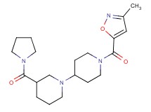 1'-[(3-methylisoxazol-5-yl)carbonyl]-3-(pyrrolidin-1-ylcarbonyl)-1,4'-bipiperidine