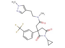 2-{1-cyclopropyl-2,5-dioxo-3-[3-(trifluoromethyl)phenyl]-3-pyrrolidinyl}-N-methyl-N-[2-(1-methyl-1H-pyrazol-4-yl)ethyl]acetamide