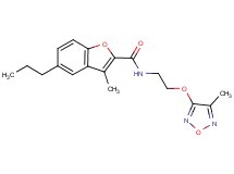 3-methyl-N-{2-[(4-methyl-1,2,5-oxadiazol-3-yl)oxy]ethyl}-5-propyl-1-benzofuran-2-carboxamide