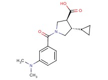 (3S*,4S*)-4-cyclopropyl-1-[3-(dimethylamino)benzoyl]pyrrolidine-3-carboxylic acid