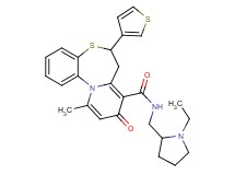 N-[(1-ethyl-2-pyrrolidinyl)methyl]-11-methyl-9-oxo-6-(3-thienyl)-7,9-dihydro-6H-pyrido[2,1-d][1,5]benzothiazepine-8-carboxamide