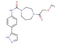 4-(methoxyacetyl)-N-[4-(1H-pyrazol-5-yl)phenyl]-1,4-diazepane-1-carboxamide