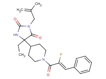 5-ethyl-5-{1-[(2Z)-2-fluoro-3-phenyl-2-propenoyl]-4-piperidinyl}-3-(2-methyl-2-propen-1-yl)-2,4-imidazolidinedione