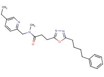 N-[(5-ethyl-2-pyridinyl)methyl]-N-methyl-3-[5-(4-phenylbutyl)-1,3,4-oxadiazol-2-yl]propanamide