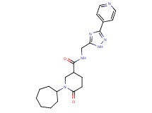 1-cycloheptyl-6-oxo-N-{[3-(4-pyridinyl)-1H-1,2,4-triazol-5-yl]methyl}-3-piperidinecarboxamide