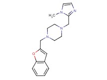 1-(1-benzofuran-2-ylmethyl)-4-[(1-methyl-1H-imidazol-2-yl)methyl]piperazine