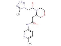N-(6-methyl-3-pyridinyl)-2-{4-[(5-methyl-1H-tetrazol-1-yl)acetyl]-3-morpholinyl}acetamide