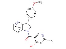 5-{[rel-(2R,3R,6R)-3-(4-methoxyphenyl)-1,5-diazatricyclo[5.2.2.0~2,6~]undec-5-yl]carbonyl}-2-methyl-4-pyridinol