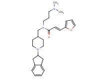 (2E)-N-{[1-(2,3-dihydro-1H-inden-2-yl)-4-piperidinyl]methyl}-N-[3-(dimethylamino)propyl]-3-(2-furyl)acrylamide